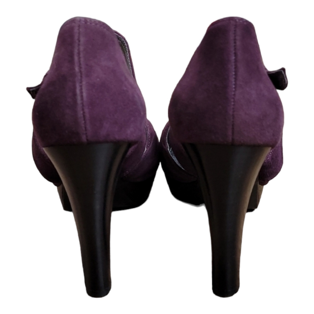 Marc Fisher Women's Suzy Suede leather platform strappy heels black purple 9 M - Picture 8 of 15